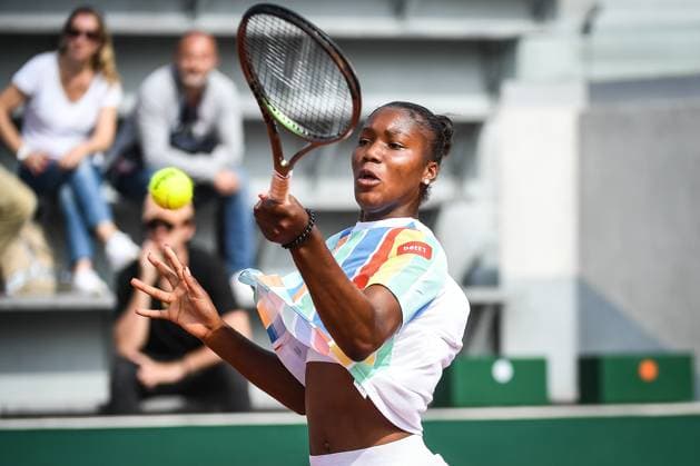 May 22, 2023, Paris, France, France: NOMA NOHA AKUGUE of Germany in action during the first day of qualifying of Roland-Garros 2023, French Open 2023, Grand Slam tennis tournament at the Roland-Garros Stadium. Paris France - ZUMAm308 20230522_zsp_m308_006 Copyright: xMatthieuxMirvillex