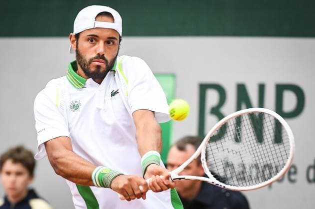 May 23, 2023, Paris, France, France: Laurent LOKOLI of France during the second qualifying day of Roland-Garros 2023, French Open 2023, Grand Slam tennis tournament at the Roland-Garros Stadium on May 23, 2023 in Paris, France. Paris France - ZUMAm308 20230523_zsp_m308_008 Copyright: xMatthieuxMirvillex