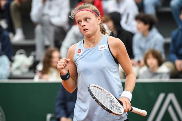 May 23, 2023, Paris, France, France: Alice ROBBE of France celebrates his point during the second qualifying day of Roland-Garros 2023, French Open 2023, Grand Slam tennis tournament at the Roland-Garros Stadium on May 23, 2023 in Paris, France. Paris France - ZUMAm308 20230523_zsp_m308_014 Copyright: xMatthieuxMirvillex