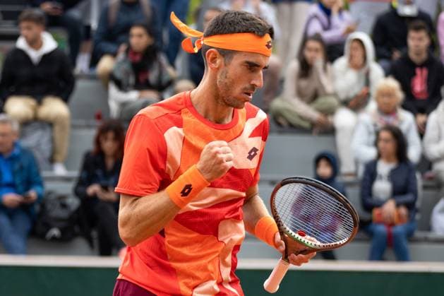 TENNIS - ATP, Tennis Herren French Open 2023 PARIS,FRANCE,23.MAY.23 - TENNIS - ATP World Tour, French Open, Roland Garros, Grand Slam, qualification. Image shows Image shows Franco Agamenone (ITA).  GEPAxpictures xFrancoisxAsal