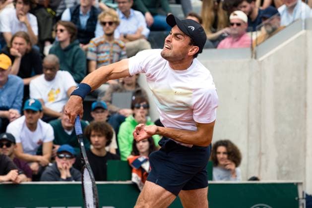 TENNIS - ATP, Tennis Herren French Open 2023 PARIS,FRANCE,23.MAY.23 - TENNIS - ATP World Tour, French Open, Roland Garros, Grand Slam, qualification. Image shows Aslan Karatsev ( ).  GEPAxpictures xFrancoisxAsal