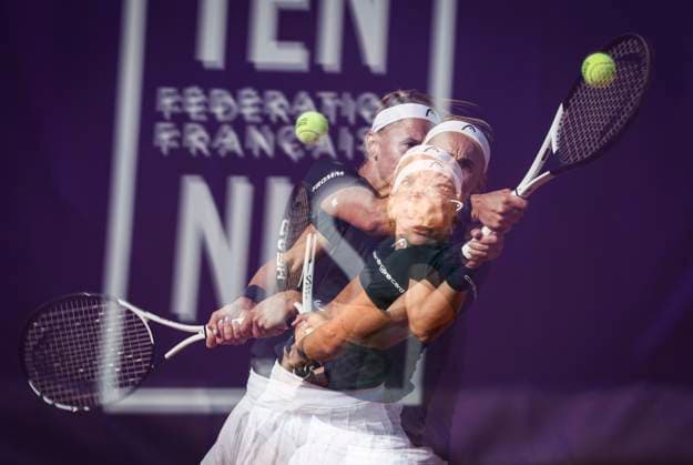 Tennis : Internationaux de Strasbourg 2023 - France -Jil Teichmann - Suisse Tennis : Internationaux de Strasbourg 2023 - France - 23 05 23 ElyxandroCegarra Panoramic 