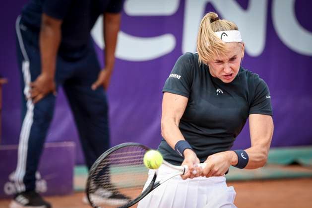 Tennis : Internationaux de Strasbourg 2023 - France -Jil Teichmann - Suisse Tennis : Internationaux de Strasbourg 2023 - France - 23 05 23 ElyxandroCegarra Panoramic 