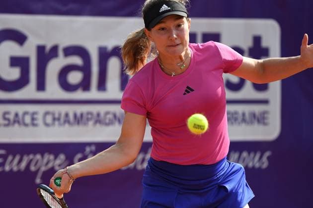 Tennis : Internationaux de Strasbourg 2023 - France - Double Angelina Gabueva- Kaia Kanepi - Estoni Tennis : Internationaux de Strasbourg 2023 - France - 23 05 23 ChrysleneCaillaud Panoramic 
