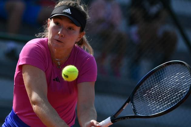 Tennis : Internationaux de Strasbourg 2023 - France - Double Angelina Gabueva- Kaia Kanepi - Estoni Tennis : Internationaux de Strasbourg 2023 - France - 23 05 23 ChrysleneCaillaud Panoramic 