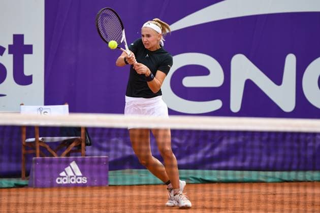 Tennis : Internationaux de Strasbourg 2023 - France -Jil Teichmann - Suisse Tennis : Internationaux de Strasbourg 2023 - France - 23 05 23 ChrysleneCaillaud Panoramic 