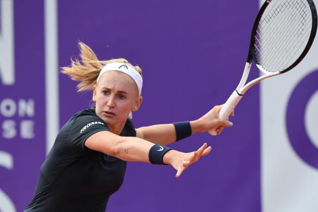 Tennis : Internationaux de Strasbourg 2023 - France -Jil Teichmann - Suisse Tennis : Internationaux de Strasbourg 2023 - France - 23 05 23 ChrysleneCaillaud Panoramic 