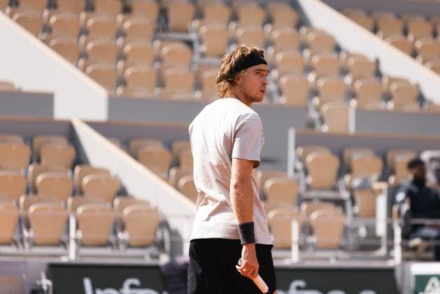 TENNIS - ATP, Tennis Herren French Open 2023 PARIS,FRANCE,22.MAY.23 - TENNIS - ATP World Tour, French Open, Roland Garros, Grand Slam, practice. Image shows Andrey Rublev (RUS).  GEPAxpictures xFrancoisxAsal