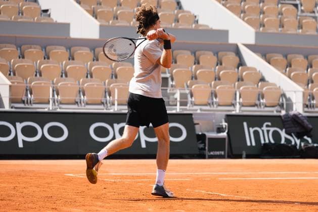 TENNIS - ATP, Tennis Herren French Open 2023 PARIS,FRANCE,22.MAY.23 - TENNIS - ATP World Tour, French Open, Roland Garros, Grand Slam, practice. Image shows Andrey Rublev (RUS).  GEPAxpictures xFrancoisxAsal