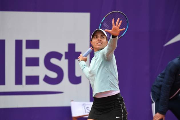 Tennis : Internationaux de Strasbourg 2023 - France - Viktoriya Tomova - Bulgarie Tennis : Internationaux de Strasbourg 2023 - France - 24 05 23 ChrysleneCaillaud Panoramic 