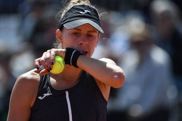 Tennis : Internationaux de Strasbourg 2023 - France - Magda Linette - Pologne Tennis : Internationaux de Strasbourg 2023 - France - 24 05 23 ChrysleneCaillaud Panoramic 