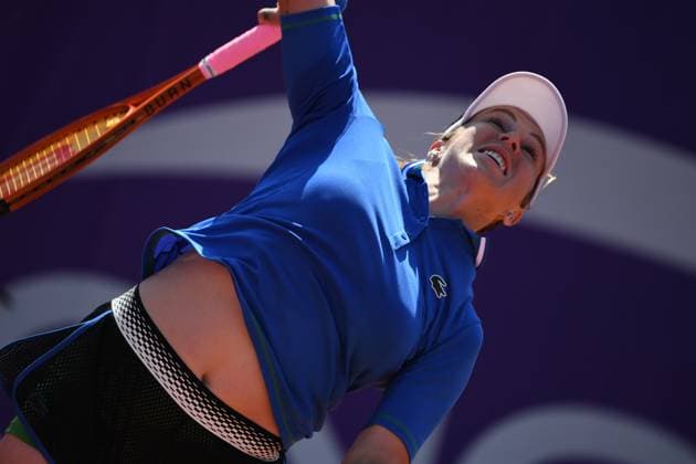 Tennis : Internationaux de Strasbourg 2023 - France - Anastasia Pavlyuchenkova - Russie Tennis : Internationaux de Strasbourg 2023 - France - 24 05 23 ChrysleneCaillaud Panoramic 