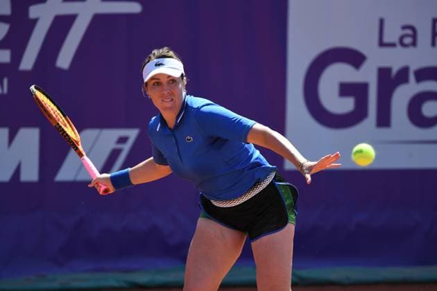 Tennis : Internationaux de Strasbourg 2023 - France - Anastasia Pavlyuchenkova - Russie Tennis : Internationaux de Strasbourg 2023 - France - 24 05 23 ChrysleneCaillaud Panoramic 