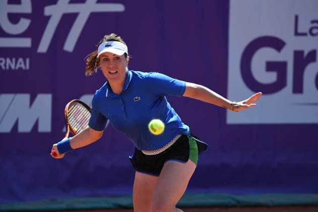 Tennis : Internationaux de Strasbourg 2023 - France - Anastasia Pavlyuchenkova - Russie Tennis : Internationaux de Strasbourg 2023 - France - 24 05 23 ChrysleneCaillaud Panoramic 