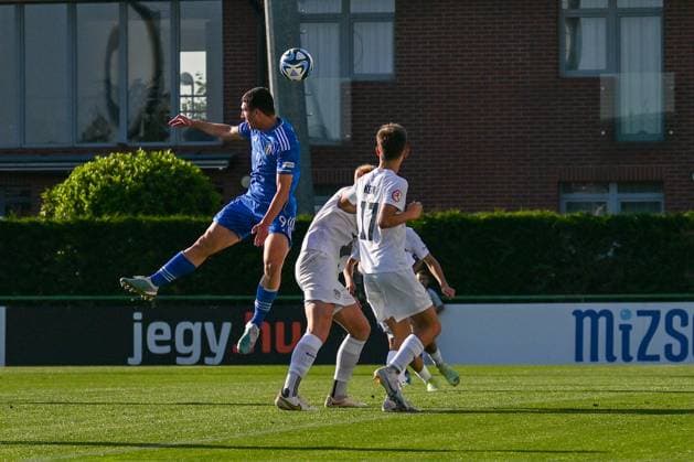 Italy U17, U 17 ¢& x80;& x99;s vFederico Ragnoli Galli inn action during the qualifying phase Under-17 Championship Hungary 2023 soccer match Italy U17 vs. Slovenia U17 at the Globall Football Park stadium in Telki, Hungary, 24th of May 2023  Copyright: xVinnyxOrlando LiveMediax xipa-agx xLivexMediax 0 IPA_IPA38190149