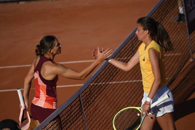 Tennis : Internationaux de Strasbourg 2023 - France - Varvara Gracheva - Russie Tennis : Internationaux de Strasbourg 2023 - France - 24 05 23 ChrysleneCaillaud Panoramic 