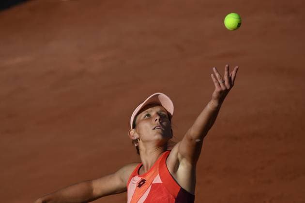Tennis : Internationaux de Strasbourg 2023 - France - Varvara Gracheva - Russie Tennis : Internationaux de Strasbourg 2023 - France - 24 05 23 ChrysleneCaillaud Panoramic 