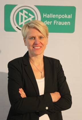 Managerin der DFB Frauen-Nationalmannschaft Doris Fitschen bei DFB Hallenpokal der Frauen 2014 Managerin der DFB Frauen-Nationalmannschaft Doris Fitschen bei DFB Hallenpokal der Frauen 2014 - Gruppenauslosung und Pressekonferenz am 02.12.2013 im Maritim-Hotel Magdeburg (License=RM) 5427674 Copyright: xZoonar.com AxelxKammererx 5427674