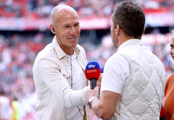 ROBBEN Arjen TV Interview with MATTHAUS Lothar Bundesliga DFL Saison 2022 2023 BL Spiel FC Bayern Muenchen RB Leipzig 1 3 am 20 05 2023 in Muenchen DFL REGULATIONS PROHIBIT ANY USE OF PHOTOGRAPHS as IMAGE SEQUENCES and or QUASI VIDEO Copyright: xLacixPerenyix