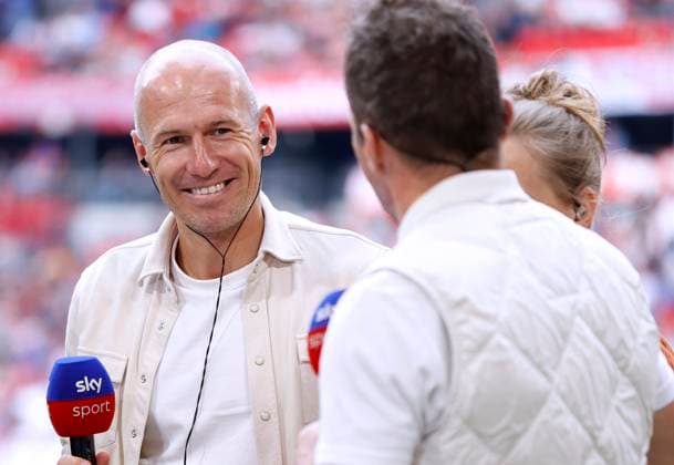 ROBBEN Arjen TV Interview with MATTHAUS Lothar Bundesliga DFL Saison 2022 2023 BL Spiel FC Bayern Muenchen RB Leipzig 1 3 am 20 05 2023 in Muenchen DFL REGULATIONS PROHIBIT ANY USE OF PHOTOGRAPHS as IMAGE SEQUENCES and or QUASI VIDEO Copyright: xLacixPerenyix