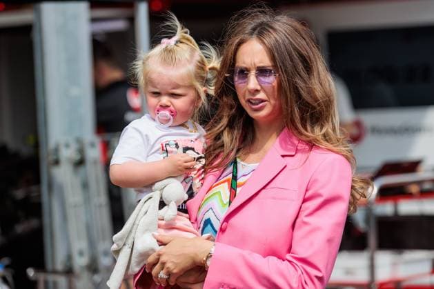 Egle Ruskyte wife of Nico Huelkenberg with daughter Noemi Sky, Monaco Grand Prix, Motorsport, Formula 1, season 2023, 25 05 2023 Monaco Grand Prix, Motorsport, Formula 1, season 2023, 25 05 2023 Copyright: xEibner-Pressefoto AlexanderxNeisx EP_ANS
