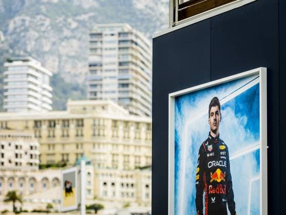 MONACO - A poster of Max Verstappen (Red Bull Racing) in the run-up to the Monaco Grand Prix. ANP REMKO DE WAAL xVIxANPxSportx xxANPxIVx 470148765 originalFilename: 470148765.jpg