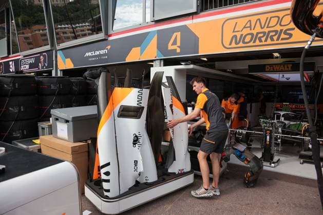 McLaren F1 Team Technical detail ... during FORMULA 1 GRAND PRIX DE MONACO 2023 - Montecarlo, 25-28 May 2023 Monte Carlo MONACO - ZUMAc04_ 20230525_zaf_c04_016 Copyright: xAlessioxDexMarcoox