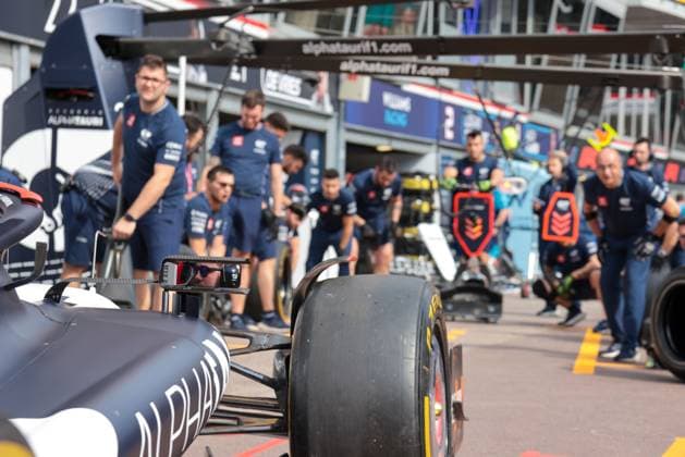 Scuderia AlphaTauri pit stop training.. during FORMULA 1 GRAND PRIX DE MONACO 2023 - Montecarlo, 25-28 May 2023 Monte Carlo MONACO - ZUMAc04_ 20230525_zaf_c04_022 Copyright: xAlessioxDexMarcoox