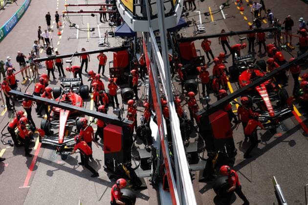 Scuderia Ferrari team, F1 Grand Prix of Monaco at Circuit de Monaco on May 25, 2023 in Monte Carlo, Monaco Photo by HOCH ZWEI Monte Carlo Monaco