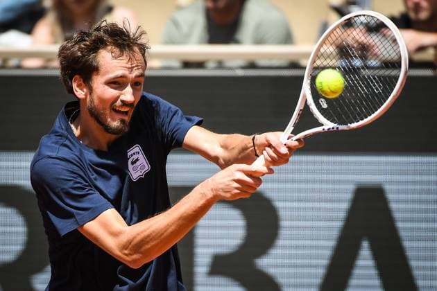 May 25, 2023, Paris, France, France: Daniil MEDVEDEV of Russia during a training session of Roland-Garros 2023, French Open 2023, Grand Slam tennis tournament at the Roland-Garros Stadium on May 25, 2023 in Paris, France. Paris France - ZUMAm308 20230525_zsp_m308_007 Copyright: xMatthieuxMirvillex