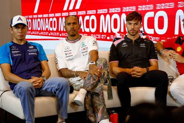 23 Alexander Albon THA, Williams Racing , 44 Lewis Hamilton GBR, Mercedes AMG Petronas F1 Team , 10 Pierre Gasly FRA, BWT Alpine F1 Team , F1 Grand Prix of Monaco at Circuit de Monaco on May 25, 2023 in Monte Carlo, Monaco Photo by HOCH ZWEI Monte Carlo Monaco