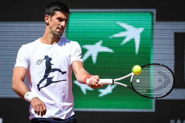 May 25, 2023, Paris, France: NOVAK DJOKOVIC of Serbia during a training session of Roland-Garros 2023, French Open 2023, Grand Slam tennis tournament at the Roland-Garros Stadium. Paris France - ZUMAm308 20230525_zsp_m308_013 Copyright: xMatthieuxMirvillex