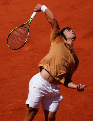 Mandatory Credit: Photo by Javier Garcia Shutterstock (13924802dw) Carlos Alcaraz practices French Open Tennis, Wednesday Qualifying and Previews, Roland Garros, Paris, France - 25 May 2023 French Open Tennis, Wednesday Qualifying and Previews, Roland Garros, Paris, France - 25 May 2023  Copyright: xJavierxGarcia Shutterstockx 13924802dw