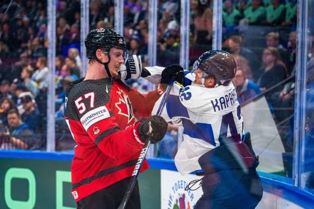 Quarterfinal match between Canada and Finland at the IIHF Ice hockey, Eishockey World Championship, WM, Weltmeisterschaft 2023 in Tampere, Finland, 25 May 2023. Photo by Petri Saarelainen All Over Press  1.04120693