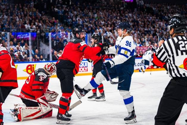 Quarterfinal match between Canada and Finland at the IIHF Ice hockey, Eishockey World Championship, WM, Weltmeisterschaft 2023 in Tampere, Finland, 25 May 2023. Photo by Petri Saarelainen All Over Press  1.04120673