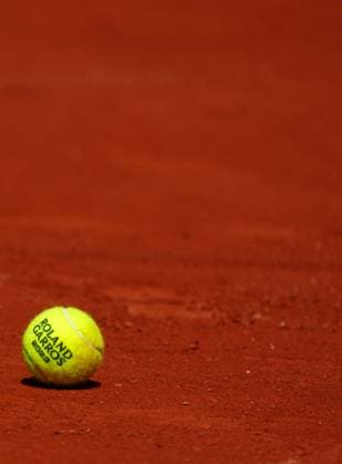 Mandatory Credit: Photo by Javier Garcia Shutterstock (13925663c) The Wilson ball on the clay court French Open Tennis, Friday Qualifying and Previews, Roland Garros, Paris, France - 26 May 2023 French Open Tennis, Friday Qualifying and Previews, Roland Garros, Paris, France - 26 May 2023  Copyright: xJavierxGarcia Shutterstockx 13925663c