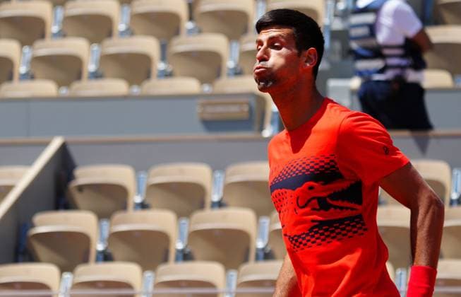 Mandatory Credit: Photo by Javier Garcia Shutterstock (13925663as) Novak Djokovic practices French Open Tennis, Friday Qualifying and Previews, Roland Garros, Paris, France - 26 May 2023 French Open Tennis, Friday Qualifying and Previews, Roland Garros, Paris, France - 26 May 2023  Copyright: xJavierxGarcia Shutterstockx 13925663as