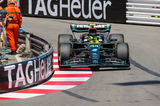 Lewis Hamilton Mercedes AMG Petronas Motorsport with his car on the track, Monaco Grand Prix, Motorsport, Formula 1, 2023 season, 26 05 2023 Monaco Grand Prix, Motorsport, Formula 1, 2023 season, 26 05 2023 Copyright: xEibner-Pressefoto AlexanderxNeisx EP_ANS