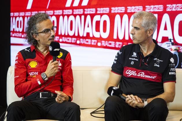 MEKIES Laurent (fra), Racing Director of the Scuderia Ferrari, portrait, press conference, PK, Pressekonferenz during the Formula 1 Grand Prix de Monaco 2023, 6th round of the 2023 Formula One World Championship, WM, Weltmeisterschaft from May 26 to 28, 2023 on the Circuit de Monaco, in Monaco - F1 - MONACO GRAND PRIX 2023 DPPI Panoramic 00123012__DE_2533
