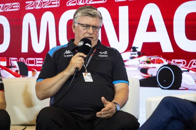 SZAFNAUER Otmar, Team Principal of Alpine F1 Team, portrait, press conference, PK, Pressekonferenz during the Formula 1 Grand Prix de Monaco 2023, 6th round of the 2023 Formula One World Championship, WM, Weltmeisterschaft from May 26 to 28, 2023 on the Circuit de Monaco, in Monaco - F1 - MONACO GRAND PRIX 2023 DPPI Panoramic 00123012__DE_2597