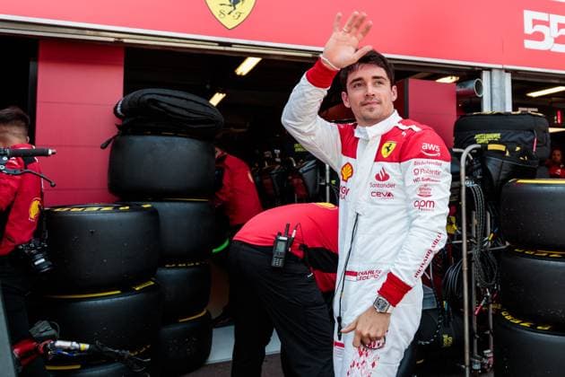 Charles Leclerc Scuderia Ferrari waves to his fans, Monaco Grand Prix, Motorsport, Formula 1, 2023 season, 26 05 2023 Monaco Grand Prix, Motorsport, Formula 1, 2023 season, 26 05 2023 Copyright: xEibner-Pressefoto AlexanderxNeisx EP_ANS