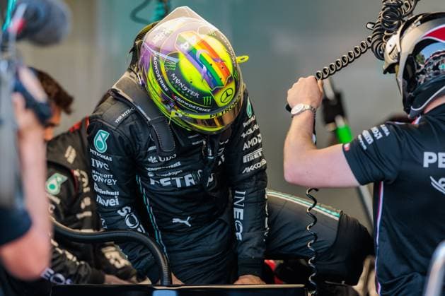 Lewis Hamilton Mercedes AMG Petronas Motorsport gets out of his car, Monaco Grand Prix, Motorsport, Formula 1, 2023 season, 26 05 2023 Monaco Grand Prix, Motorsport, Formula 1, 2023 season, 26 05 2023 Copyright: xEibner-Pressefoto AlexanderxNeisx EP_ANS