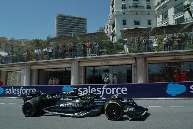 Formula 1 Grand Prix Monaco 2023 26 05 2023, Circuit de Monaco, Monte Carlo, Formula 1 Grand Prix Monaco 2023 ,in the picture Lewis Hamilton GBR , Mercedes AMG Petronas Formula One Team nordphotoxGmbHx xBratic nph00250