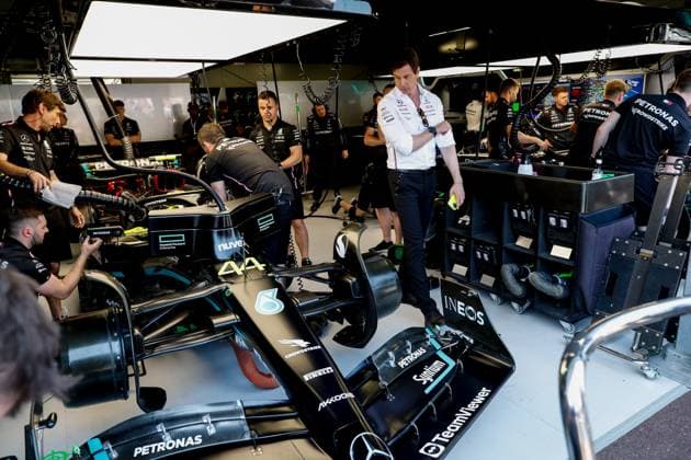 44 Lewis Hamilton GBR, Mercedes AMG Petronas F1 Team , Toto Wolff AUT, Mercedes AMG Petronas F1 Team , F1 Grand Prix of Monaco at Circuit de Monaco on May 26, 2023 in Monte Carlo, Monaco Photo by HOCH ZWEI Monte Carlo Monaco