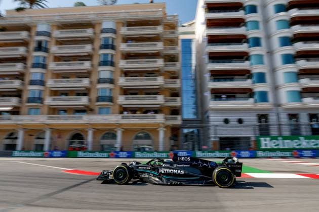 63 George Russell GBR, Mercedes AMG Petronas F1 Team , F1 Grand Prix of Monaco at Circuit de Monaco on May 26, 2023 in Monte Carlo, Monaco Photo by HOCH ZWEI Monte Carlo Monaco