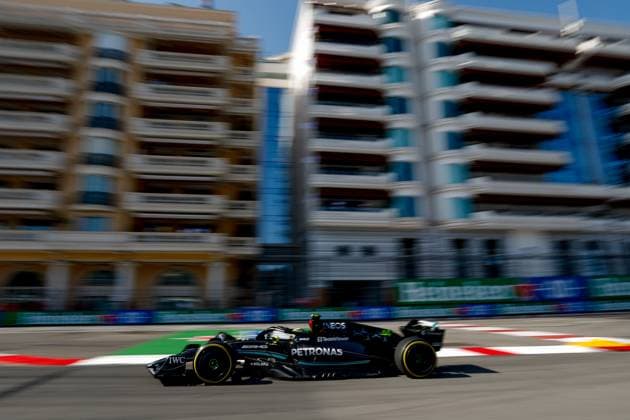 44 Lewis Hamilton GBR, Mercedes AMG Petronas F1 Team , F1 Grand Prix of Monaco at Circuit de Monaco on May 26, 2023 in Monte Carlo, Monaco Photo by HOCH ZWEI Monte Carlo Monaco