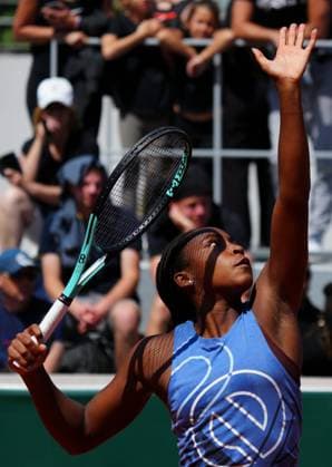 Mandatory Credit: Photo by Javier Garcia Shutterstock (13925663bw) Coco Gauff practices French Open Tennis, Friday Qualifying and Previews, Roland Garros, Paris, France - 26 May 2023 French Open Tennis, Friday Qualifying and Previews, Roland Garros, Paris, France - 26 May 2023  Copyright: xJavierxGarcia Shutterstockx 13925663bw