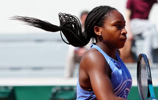 Mandatory Credit: Photo by Javier Garcia Shutterstock (13925663bv) Coco Gauff practices French Open Tennis, Friday Qualifying and Previews, Roland Garros, Paris, France - 26 May 2023 French Open Tennis, Friday Qualifying and Previews, Roland Garros, Paris, France - 26 May 2023  Copyright: xJavierxGarcia Shutterstockx 13925663bv