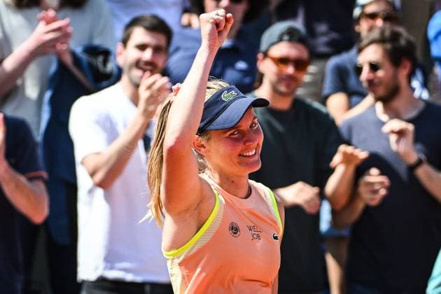 May 26, 2023, Paris, France, France: Fiona FERRO of France celebrates his victory during the fifth qualifying day of Roland-Garros 2023, French Open 2023, Grand Slam tennis tournament at the Roland-Garros Stadium on May 26, 2023 in Paris, France. Paris France - ZUMAm308 20230526_zsp_m308_052 Copyright: xMatthieuxMirvillex