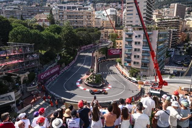 Sport Themen der Woche KW21 Sport Bilder des Tages F1 Monaco Grand Prix Max Verstappen of Red Bull Racing drives on the track during Practice 2 ahead of the F1 Grand Prix of Monaco at Circuit de Monaco on May 26, 2023 in Monte-Carlo, Monaco. Monte Carlo Monaco  Copyright: xBeataxZawrzelx originalFilename:zawrzel-f1monaco230526_np4T8.jpg